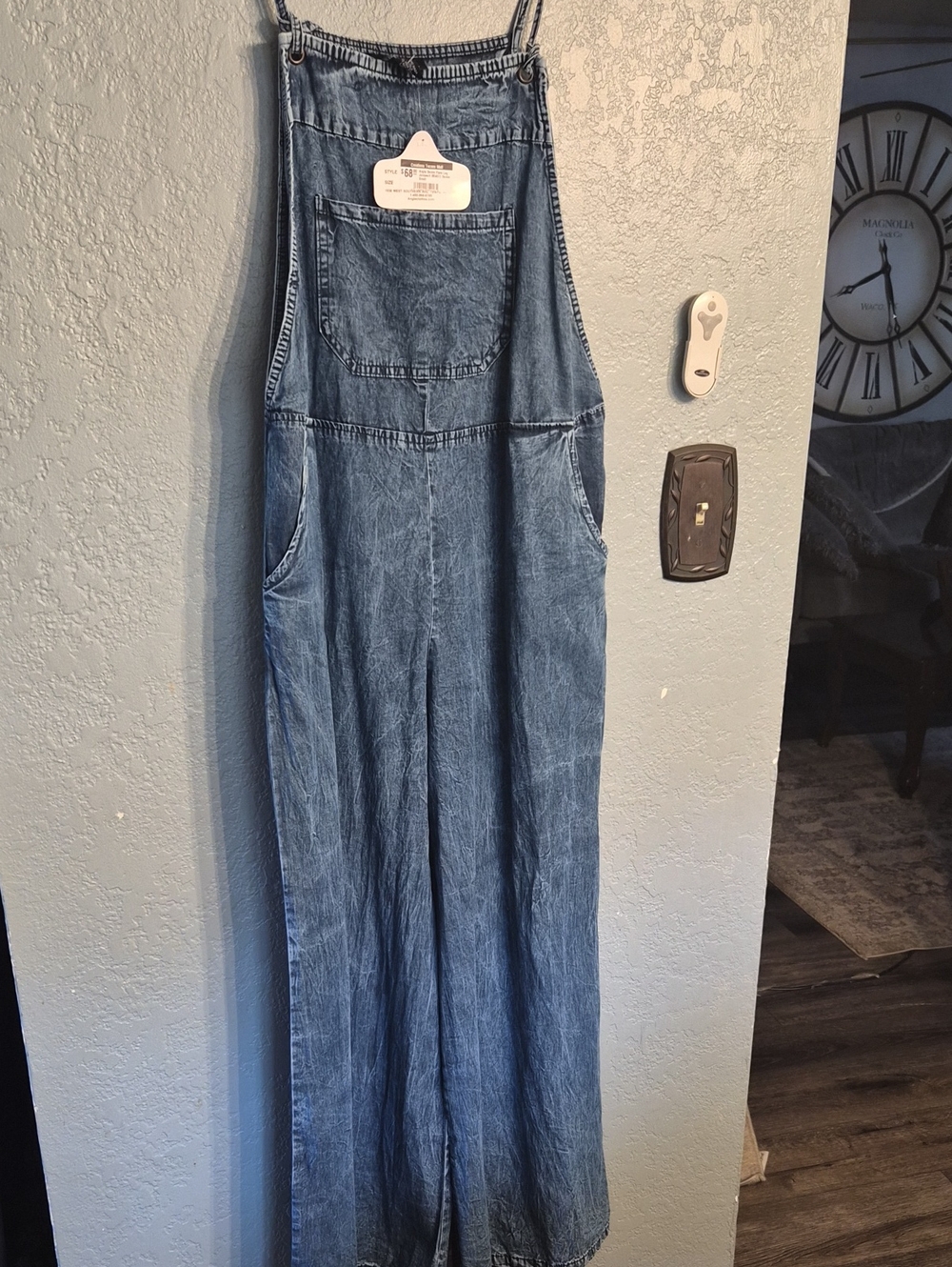 Angie Light Blue Denim Overalls Jumpsuit